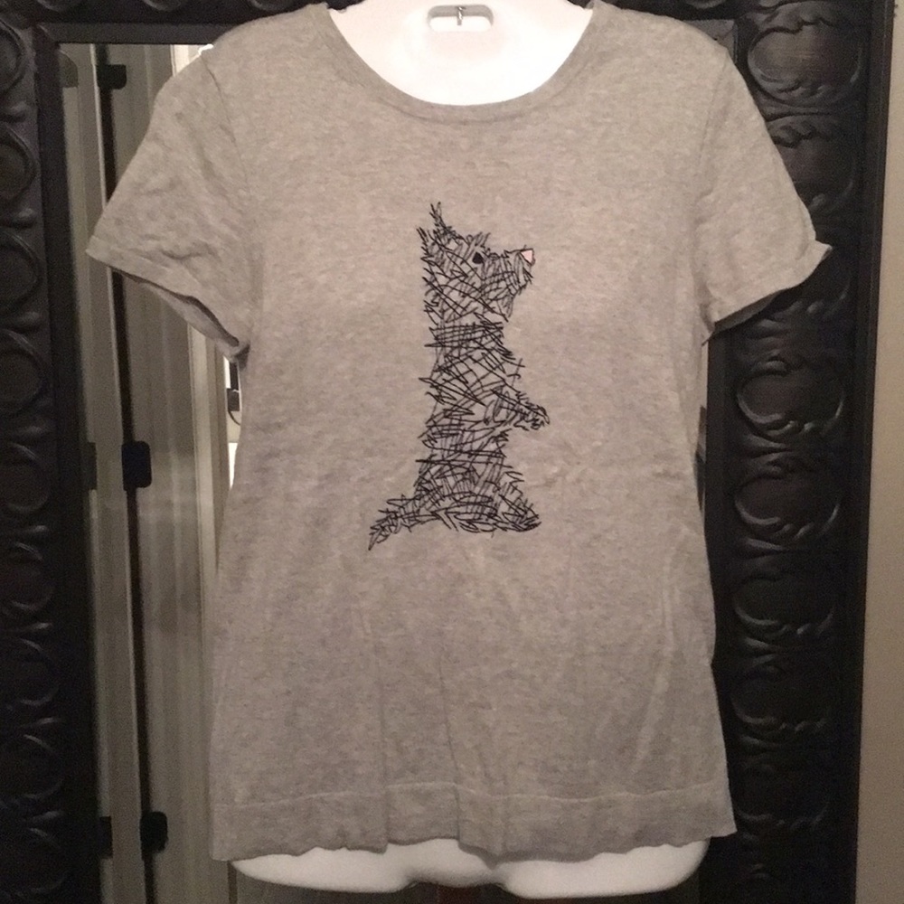 J crew dog print sweater